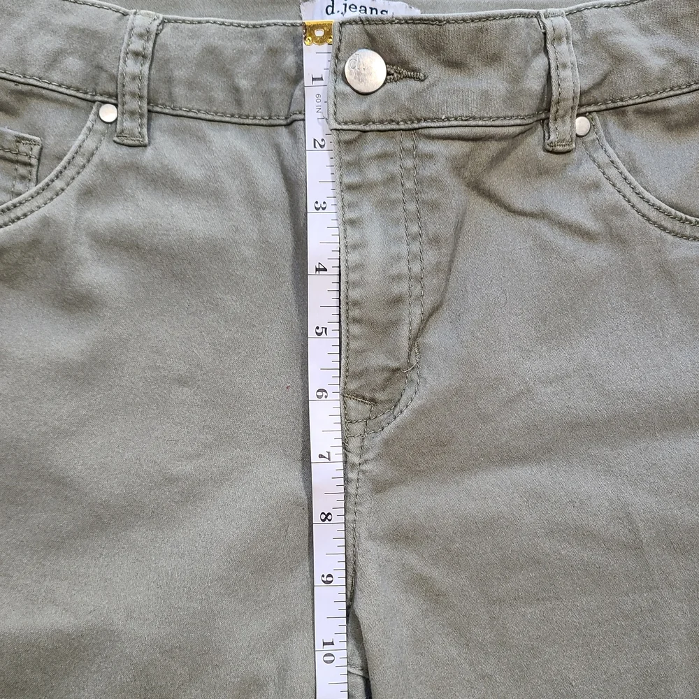 d.jeans Olive Green Skinny Jeans Women’s Size 14 Stretch Mid Rise - Picture 8 of 9